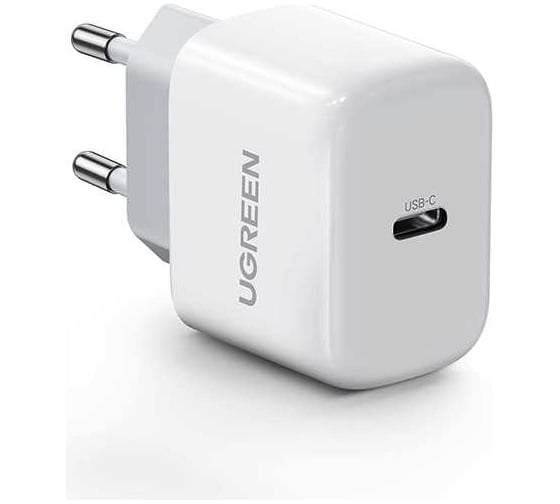 Зарядное устройство Ugreen cd241 mini usb-c 20w pd fast charger. цвет: белый 10220