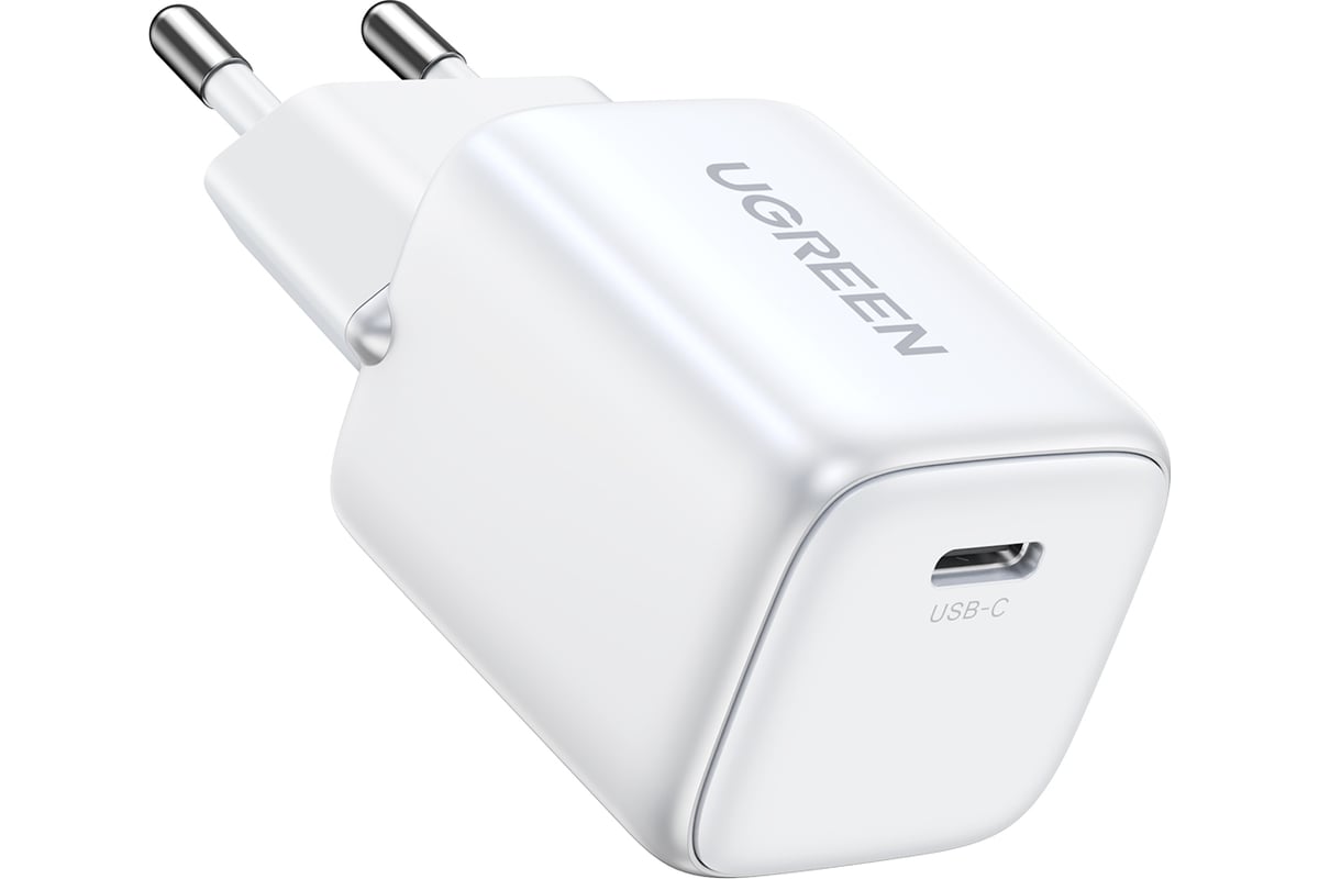 Сетевое зарядное устройство Ugreen cd318 (15324) nexode mini usb-c 20w pd  gan fast charger eu. цвет: белый 15324_ - выгодная цена, отзывы,  характеристики, фото - купить в Москве и РФ