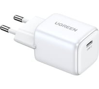 Сетевое зарядное устройство Ugreen cd319 (15326) nexode mini usb-c 30w pd gan fast charger eu. цвет: белый 15326_