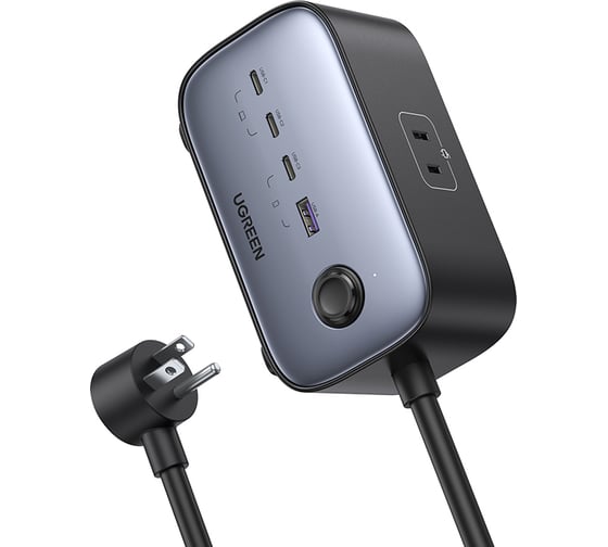 Сетевое зарядное устройство Ugreen cd270 (60167) diginest pro 100w usb-c charging station100w c 3 usb-c b 1 usb-a. цвет: серый космос _ 60167