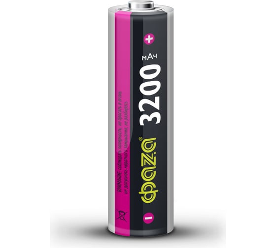 Аккумулятор ФАZА 18650 3.7В Li-Ion 3200мА.ч без платы защиты BL-1 5037793