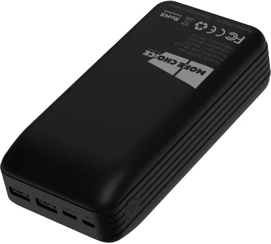 Внешний аккумулятор More Choice 30000mAh 2USB 2.1A PB52-30 Black