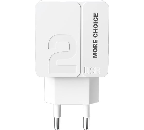 Сетевое зарядное устройство More Choice 2USB 2.4A NC46 White