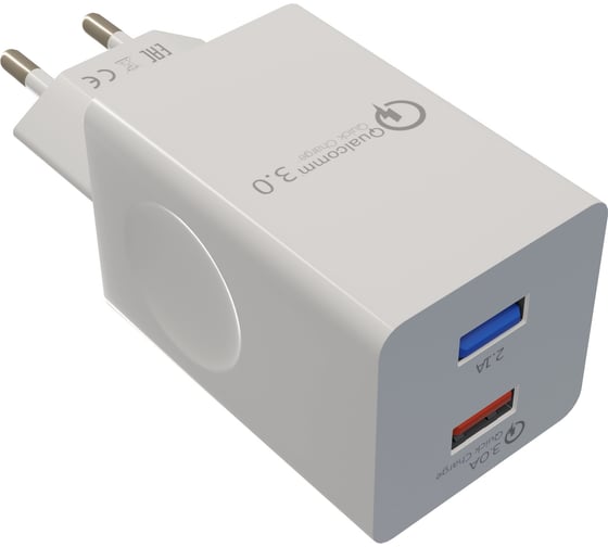 СЗУ More Choice Smart 2USB 3.0A QC3.0 быстрая зарядка для Lighting 8-pin NC55QCi Black