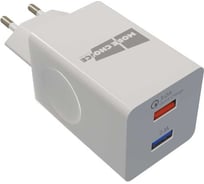 Сетевое зарядное устройство More Choice Smart 2USB 3.0A QC3.0 быстрая зарядка NC55QC White