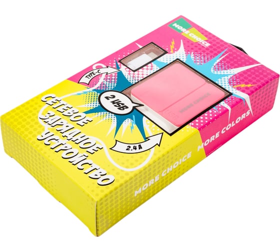 СЗУ More Choice 2USB 2.4A для Type-C 1м NC46a Pink