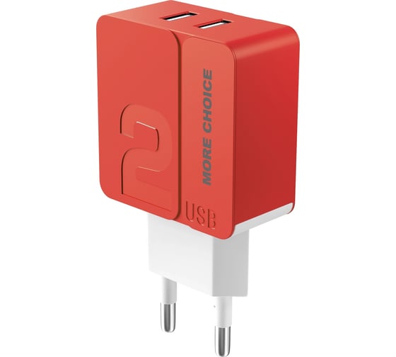 СЗУ More Choice 2USB 2.4A NC46 Red 1