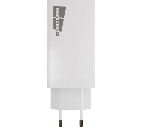 СЗУ More Choice Smart 2USB 3.0А GAN PD+QC65W быстрая зарядка NC76S White