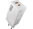 СЗУ More Choice Smart 2USB 3.0А GAN PD+QC65W быстрая зарядка NC76S White 1