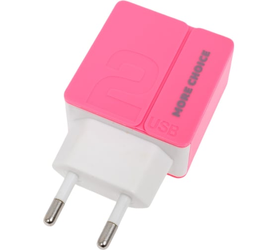 СЗУ More Choice 2USB 2.4A NC46 Pink