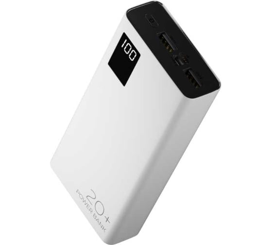 Внешний аккумулятор More Choice 20000mAh Smart 3USB Type-C 3A PD 20W+QC3.0 быстрая зарядка PB32S-20 White
