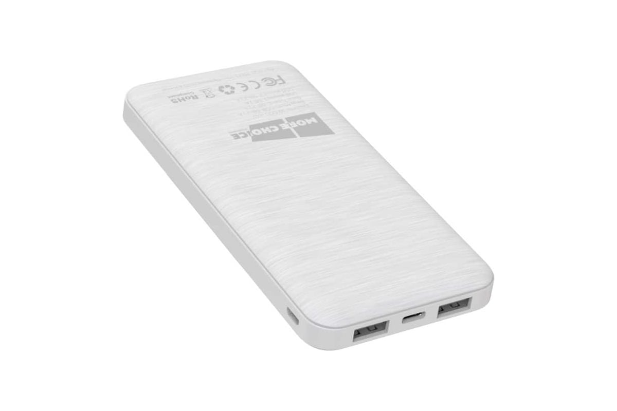 Внешний аккумулятор More Choice 10000mAh 2USB 2.1A PB33-10 White