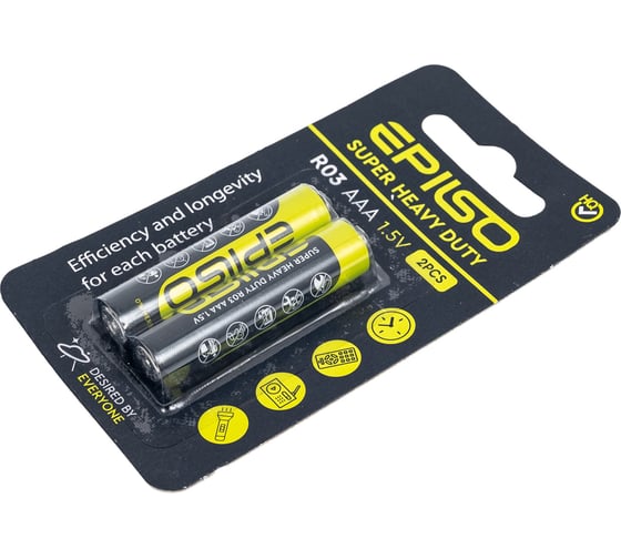 Солевой элемент питания Epilso (угольно-цинковый) r03/aaa 2pcs small blister EPB-R03-2SmB