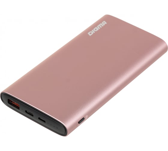 Мобильный аккумулятор DIGMA DGPF10F 10000mAh QC PD 3A розовый (DGPF10F20APN) 1455074