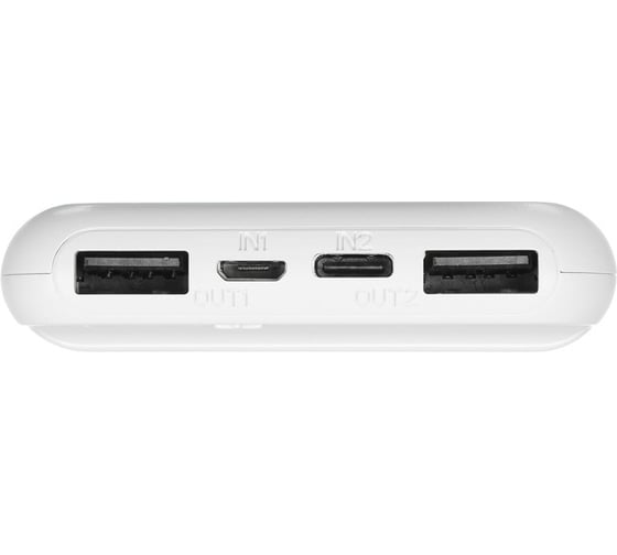 Мобильный аккумулятор DIGMA DG-10000-3U 10000mAh 3A белый (DG-10000-3U-WT) 1076507