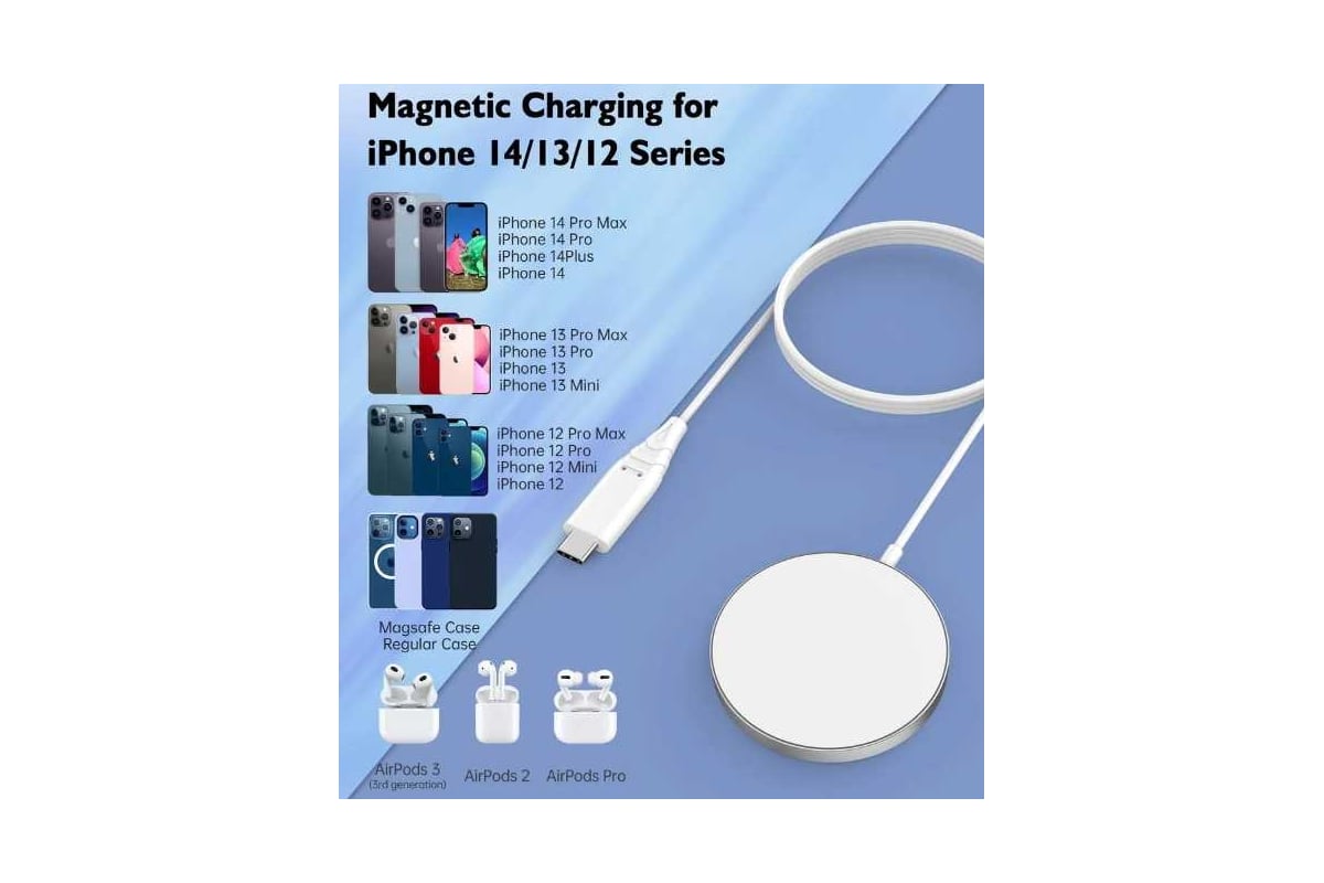 Беспроводное зарядное устройство MagSafe Charger, 15 Вт - купить