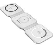 Беспроводное зарядное устройство Choetech 3-в-1 (iPhone+AirPodsPro+iWatch) 15 Вт складное, цвет белый T588-F-CCWH