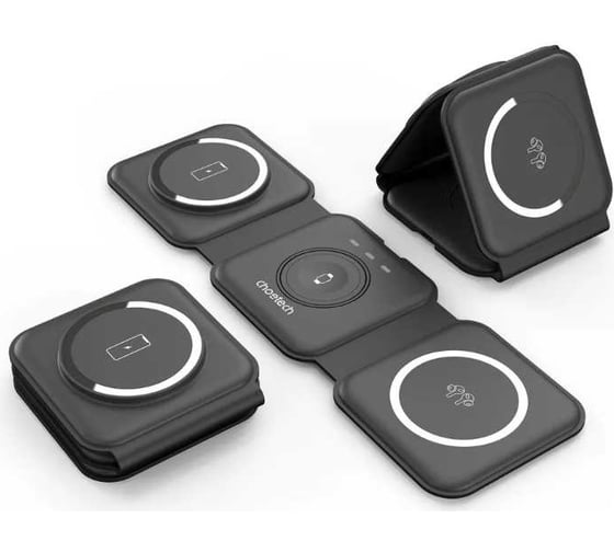 Беспроводное зарядное устройство Choetech 3-в-1 (iPhone+AirPodsPro+iWatch) 15 Вт складное, цвет черный T588-F-CCBK