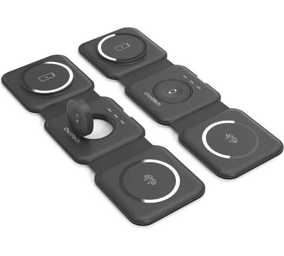 Беспроводное зарядное устройство Choetech 3-в-1 (iPhone+AirPodsPro+iWatch) 15 Вт складное, цвет черный T588-F-CCBK