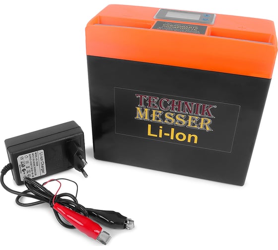 Аккумулятор MESSER Li-Ion для рыбалки 12В 18Ач BMS40A (ЗУ 2А в комплекте) L1218-218X12-40-K4P-VT