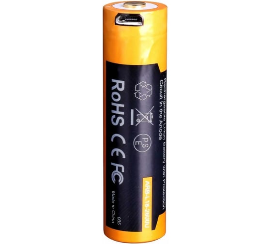 Аккумулятор Fenix 18650 с разъемом для USB ARB-L18-2600U