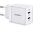 Сетевое зарядное устройство Choetech 40Вт (2xUSB-C) PD/PPS, цвет белый Q5006-EU-WH 1