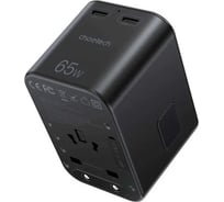 Универсальное сетевое зарядное устройство Choetech GAN 65Вт 2хUSB-С + USB-A PD Travel, цвет черный PD5009-BK