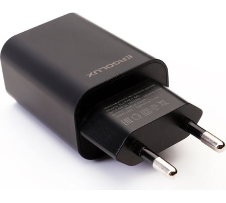 Сетевой адаптер 1usb Ergolux Elx-рa01p-c02 промо 100-220в, 5v/2а, черный, пакет 15107