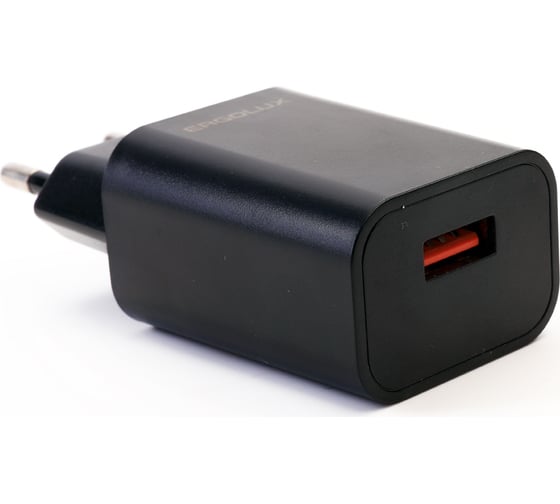 Сетевой адаптер 1usb Ergolux Elx-рa01p-c02 промо 100-220в, 5v/2а, черный, пакет 15107