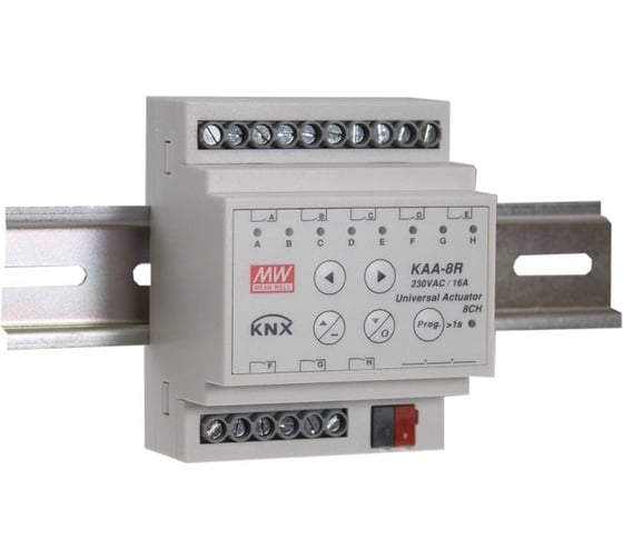 Универсальный актуатор Mean Well KAA-8R KNX 8 каналов Т03238036 1