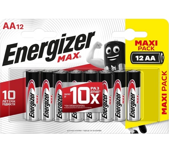 Батарейки Energizer ENR MAX AA BP12 RU 7638900426649 1