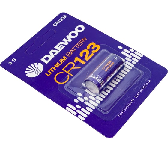 Батарейка Литиевый элемент питания DAEWOO CR123 BL-1 5043299