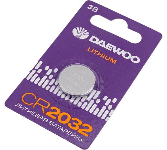 Батарейка Литиевый элемент питания DAEWOO CR2032 3В BL-1 5034174