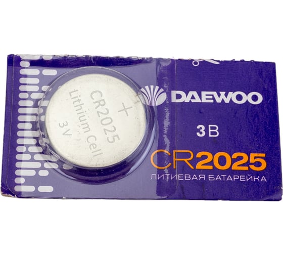 Батарейка Литиевый элемент питания DAEWOO CR2025 3В BL-5 (уп.5шт) 5030206