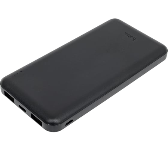 Внешний акб Hoco j100 high-ranking 10000mah, 2xusb, 1xusb-c, 1xmicrousb, 2.1а, led, li-pol (черный) 0L-00057798