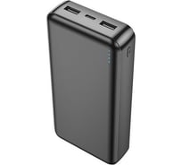 Внешний акб Hoco j100a high-ranking 20000mah, 2xusb, 1xusb-c, 1xmicrousb, 2.1а, led, li-pol (черный) 0L-00057358