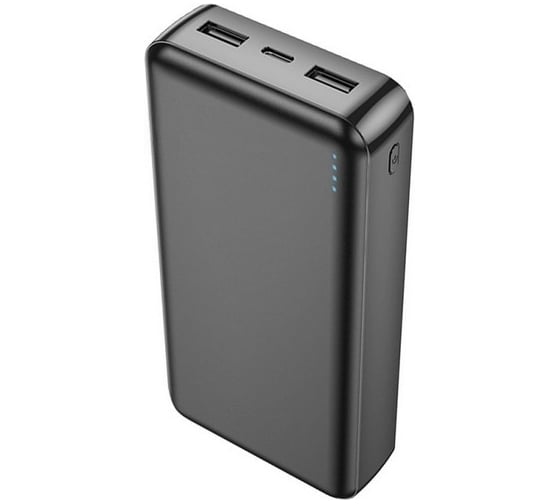 Внешний акб Hoco j100a high-ranking 20000mah, 2xusb, 1xusb-c, 1xmicrousb, 2.1а, led, li-pol (черный) 0L-00057358