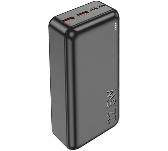Внешний акб Hoco j101b astute 30000mah, 2xusb, 1xusb-c, 22,5w, qc3.0, pd20w, li-pol (черный) 0L-00057797