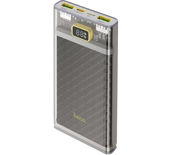 Внешний акб Hoco j103 discovery 10000mah, 2xusb, 1xusb-c, 22,5w, qc3.0, pd20w, led li-pol (серый) 0L-00057801