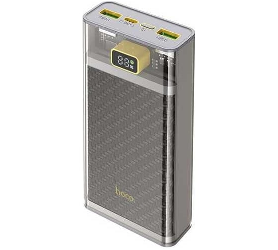 Внешний акб Hoco j103a discovery 20000mah, 2xusb, 1xusb-c, 22,5w, qc3.0, pd20w, led li-pol (серый) 0L-00057802 1