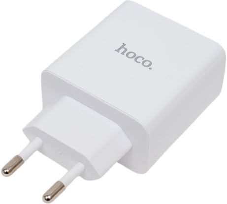 Сзу Hoco c108a leader 2xusb-c, 3а, pd35w, qc3.0, gan (белый) 0L-00057046