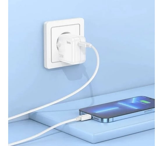 Сзу Hoco c112a advantage 1xusb-c, 3а, pd30w, qc3.0 (белый) 0L-00058076