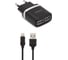 Сзу Hoco c12 smart 2xusb, 2.4а + usb кабель lightning 8-pin, 1м (черный) 0L-00044967 1