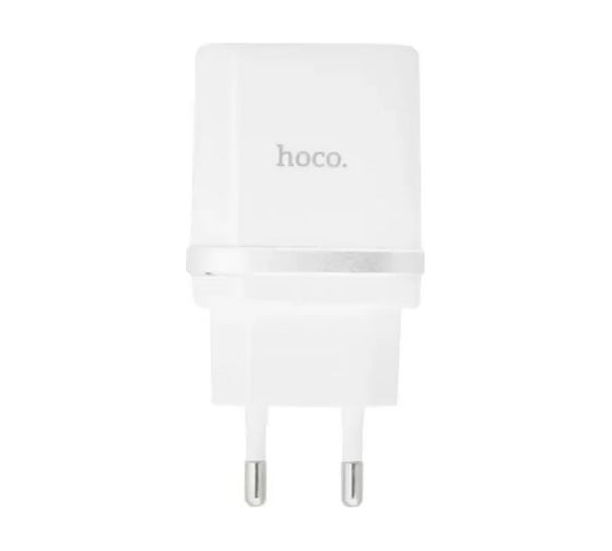 Сзу Hoco c12q smart 1xusb, 3а, 18w, qc3.0, led + usb кабель type-c, 1м (белый) 0L-00044852