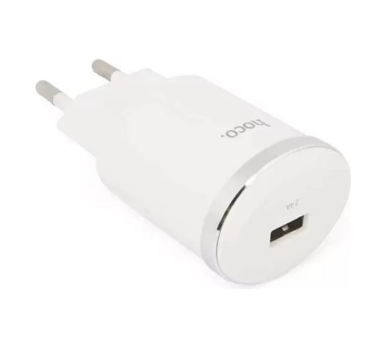 Сзу Hoco c37a thunder power 1xusb, 2.4а + usb кабель lightning 8-pin, 1м (белый) 0L-00041679