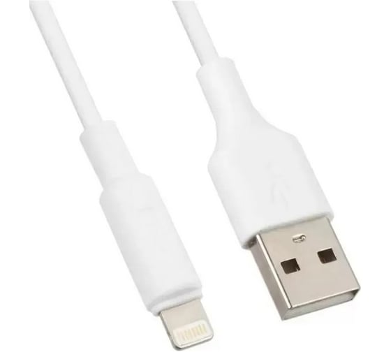 Сзу Hoco c37a thunder power 1xusb, 2.4а + usb кабель lightning 8-pin, 1м (белый) 0L-00041679