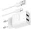 СЗУ Borofone ba53a powerway 2xusb, 2.1а + кабель lightning 8-pin, 1м (белый) 0L-00050005 1