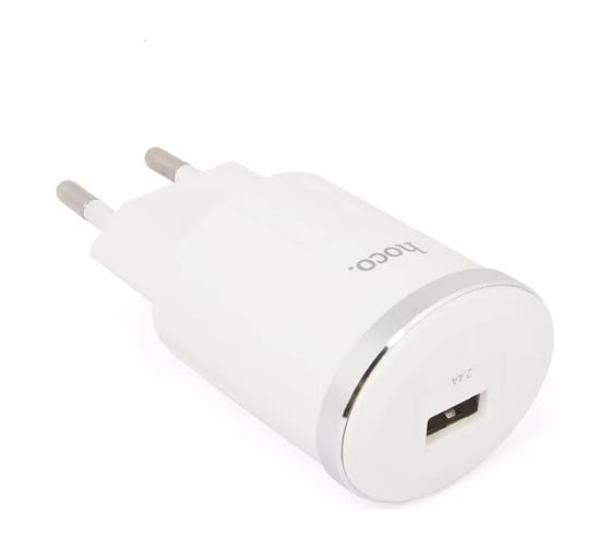 Сзу Hoco c37a thunder power 1xusb, 2.4а + usb кабель microusb, 1м (белый) 0L-00041680
