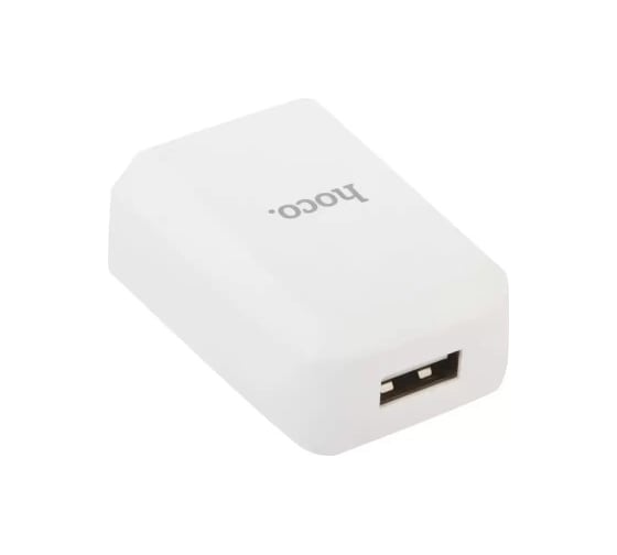 Сзу Hoco c45 cool rotary 1xusb, 2.4а, вилка us/eu/uk (белый) 0L-00039758