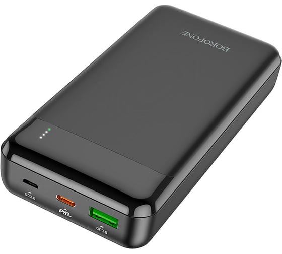 Внешний АКБ Borofone bj19a incredible 20000mah, 1хusb qc3.0, pd 20w, 3а, li-pol (черный) 0L-00054018 1